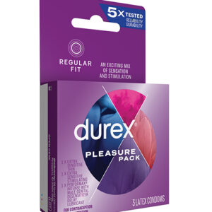 Durex Condoms Pleasure Pack - Box of 3