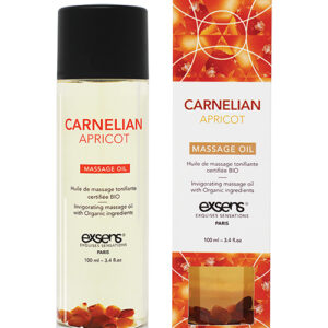 EXSENS of Paris Organic Massage Oil w/Stones - Carnelian Apricot