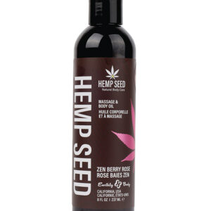 Earthly Body Massage & Body Oil - 8 oz Zen Berry Rose