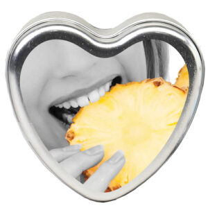 Earthly Body Suntouched Hemp Edible Candle - 4.7 oz Heart Tin Pineapple