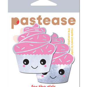 Pastease Cupcake Glittery Frosting Nipple Pastie - White O/S