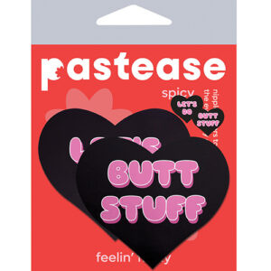 Pastease Premium Heart Let's Do Butt Stuff - Black/Pink O/S