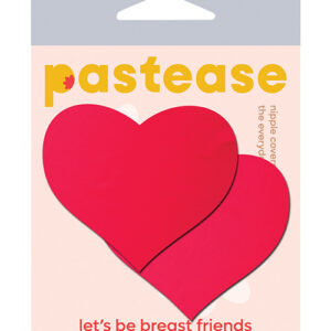 Pastease Basic Heart Black Light Reactive - Neon Red O/S