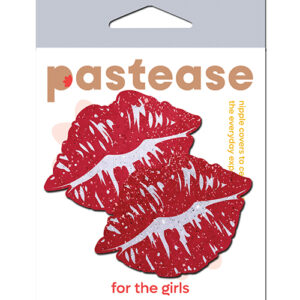 Pastease Premium Sparkle Kissing Lips - Red O/S
