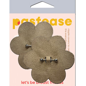 Pastease Pierced Flower Breast Petal w/Barbell Piercing - Nude O/S