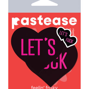 Pastease Let's Fuck Hearts - Black O/S