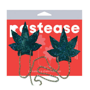 Pastease Chains Disco Weed Leaf - Green O/S