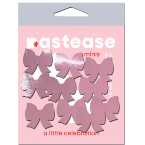 Pastease Mini Faux Leather Bows - Baby Pink Pack of 8