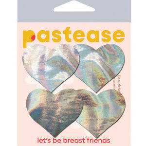Pastease Premium Petites Holographic Heart - Silver O/S Pack of 2 Pair