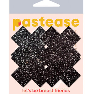 Pastease Premium Petites Sparkle Plus X - Black O/S Pack of 2 Pair