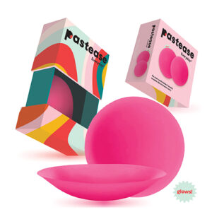 Pastease HALOS Silicone Nipple Covers w/Travel Box - Neon Pink A-C Cup 10 or More Uses