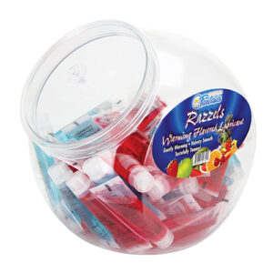 Razzels 3 in 1 Warming Lubricant - .5 oz Tube Asst. Flavors Bowl of 52
