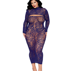 Floral Pattern Strapless Gown w/Removable Shrug 2 pc Set - Eclipse QN