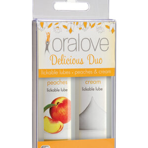Oralove Delicious Duo Flavored Lube - Peaches & Cream