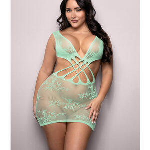 Vixen Yours Truly Strappy Floral Knit Crossover Dress - Mint QN