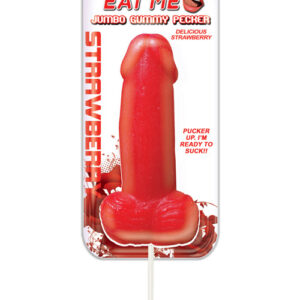 Jumbo Gummy Cock Pop - Strawberry
