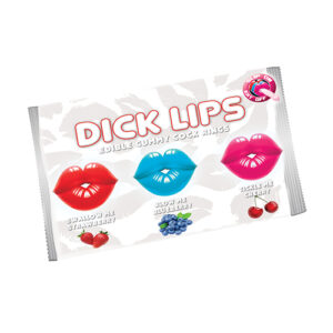 Dicklips Edible Gummy Cock Rings - Asst. Flavors Pack of 3