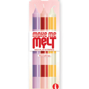 The 9's Make Me Melt Sensual Warm Drip Candles - Pastellines Stripes Pack of 3