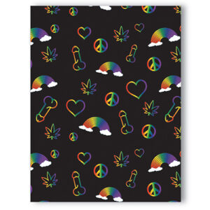 Rainbow Penis Naughty Greeting Card