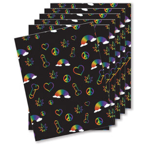 Rainbow Penis Naughty Greeting Card - Pack Of 6