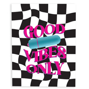 Good Vibes Only Naughty Greeting Card w/Rock Candy Vibrator & Fresh Vibes Towelettes