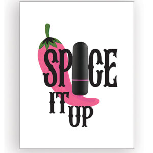 Spice It Up Naughty Greeting Card w/Rock Candy Vibrator & Fresh Vibes Towelettes