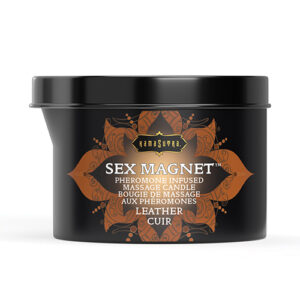 Kama Sutra Sex Magnet Candle w/Pour Spout - Leather -6 oz
