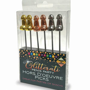 Glitterati Penis Hor D'Oeuvre Picks - Set of 6