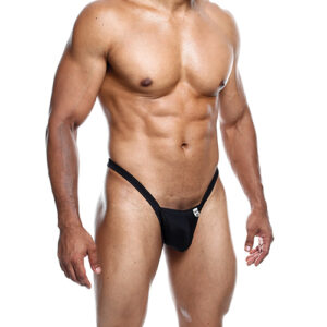 Male Basics Y Buns Thong Black LG