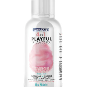Swiss Navy 4 in 1 Playful Flavors Cotton Candy - 1 oz