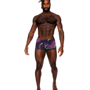 Galactic Sheer Poly Spandex Mini Short Multi Color LG