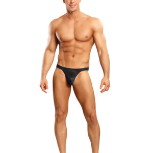 Satin Bong Thong Black L/XL