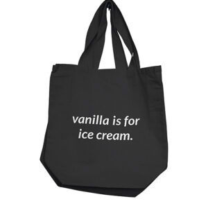 Nobu Vanilla Is For Ice Cream Reusable Tote - Black