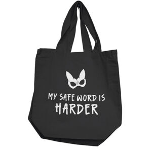 Nobu My Safe Word Is Harder Reusable Tote - Black