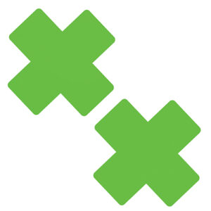 Neva Nude Temperature Reactive X Factor Pasties - Neon Green