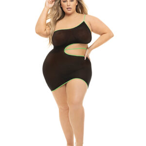 Pink Lipstick All You Need Cut Out Dress Black QN