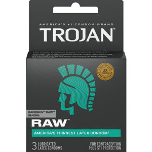 Trojan Raw Condoms - Pack of 3