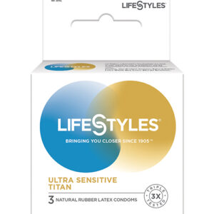 Lifestyles Ultra Sensitive Titan Condoms - Pack of 3