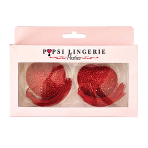 Diamond Reuseable Tassel Pasties - Red O/S