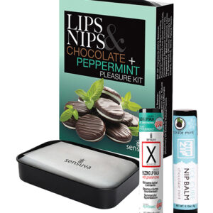 Sensuva Lips & Nips Pleasure Kit - Chocolate Nip Zip + Chocolate Peppermint XBalm + 50 Ways to Kiss Guide