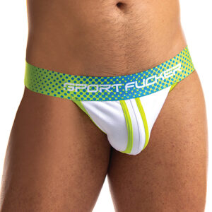 Sport Fucker Jersey Jock - XL Green/White