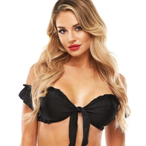 Teacher's Pet School Girl Tie Top Black O/S