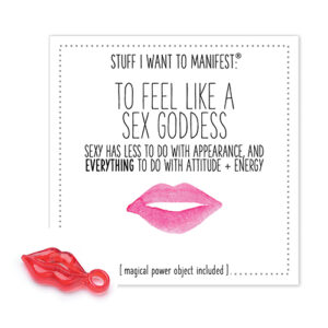 Warm Human To Feel Like A Sex Goddess Mini Card & Charm