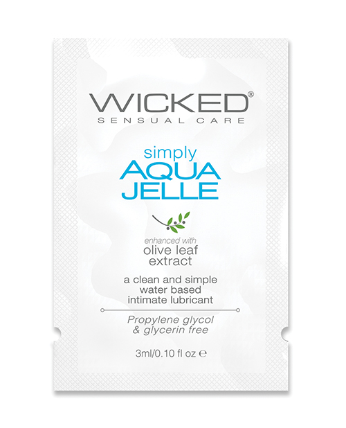 Wicked Sensual Care Simply Aqua Jelle Water Based Lubricant - .1 oz
