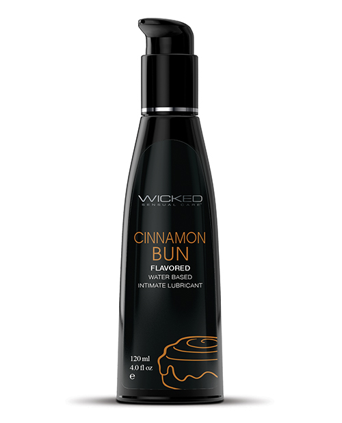 Wicked Sensual Care Aqua Waterbased Lubricant - 4 oz Cinnamon Bun