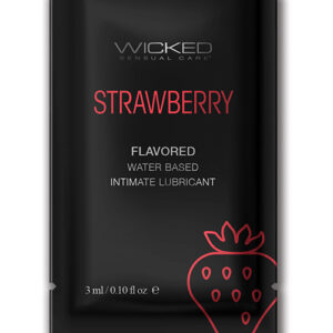 Wicked Sensual Care Waterbased Lubricant - .1 oz Strawberry