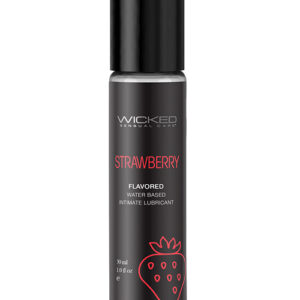 Wicked Sensual Care Aqua Water Based Lubricant - 1 oz Strawberry