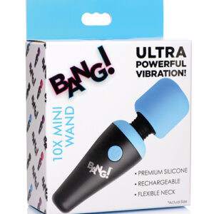 Bang! 10X Vibrating Mini Silicone Wand - Blue